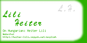 lili heiter business card